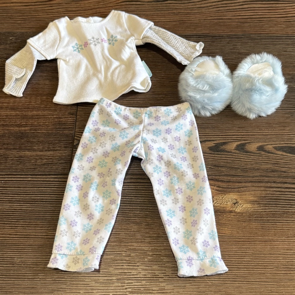 American Girl Doll Winter Snowflake Pajama Set